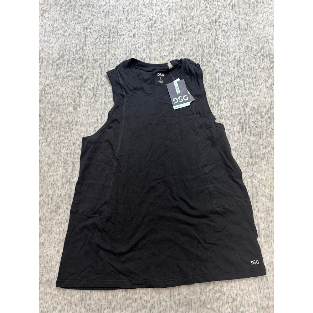 DSG Womens Retro Muscle Tank Pure Black‎ DAW14101 SIZE Small NWT